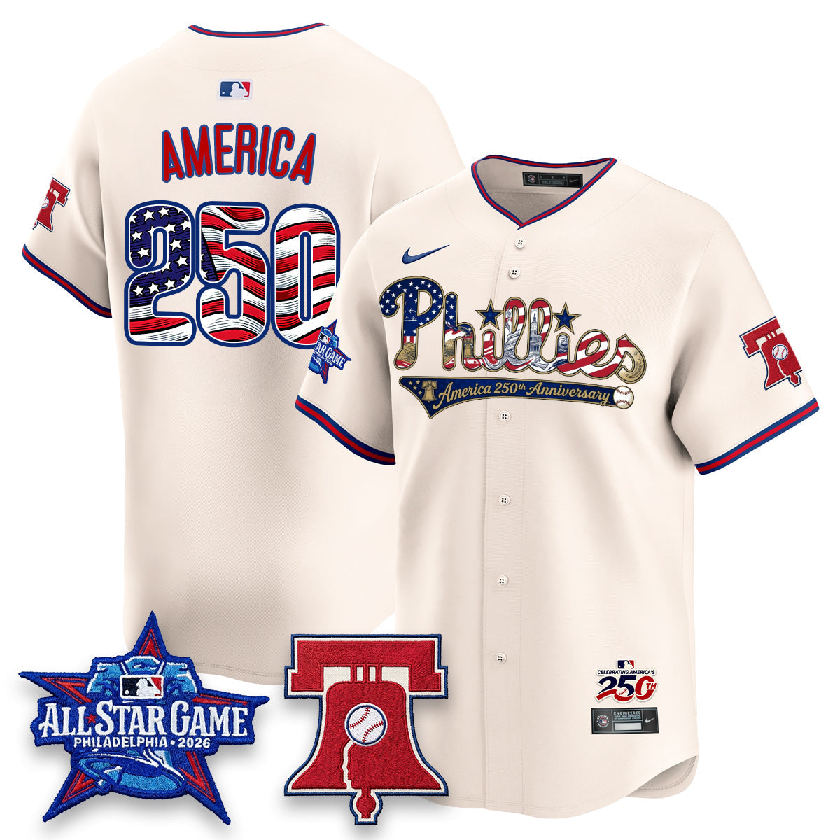 PHI 2026 Independence Day USA Vapor Limited Jersey - Stitched