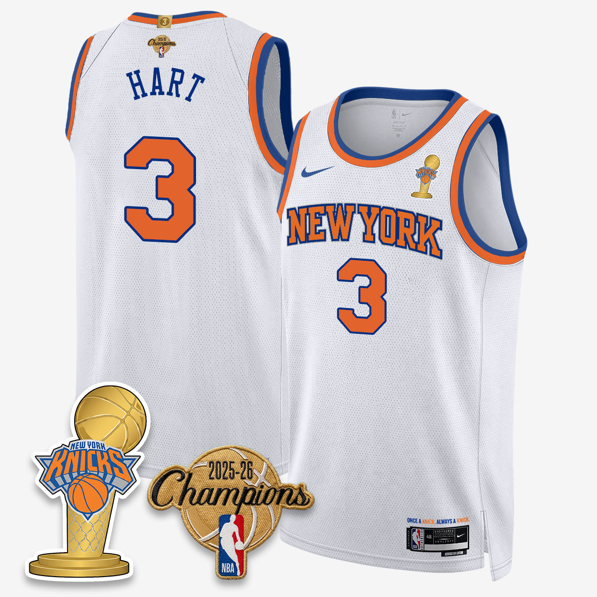 NYK 2026 Basketball Champions Vapor Jersey - Stitched