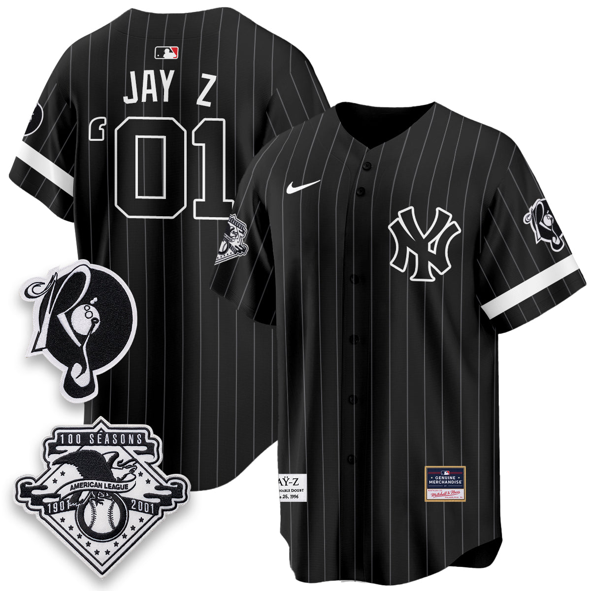 NYY x Jay Z Edition Vapor Jersey - Stitched