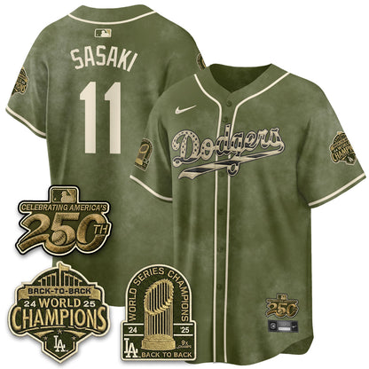 LAD New Era Olive 2026 Armed Forces Day Jersey -Stitched V2