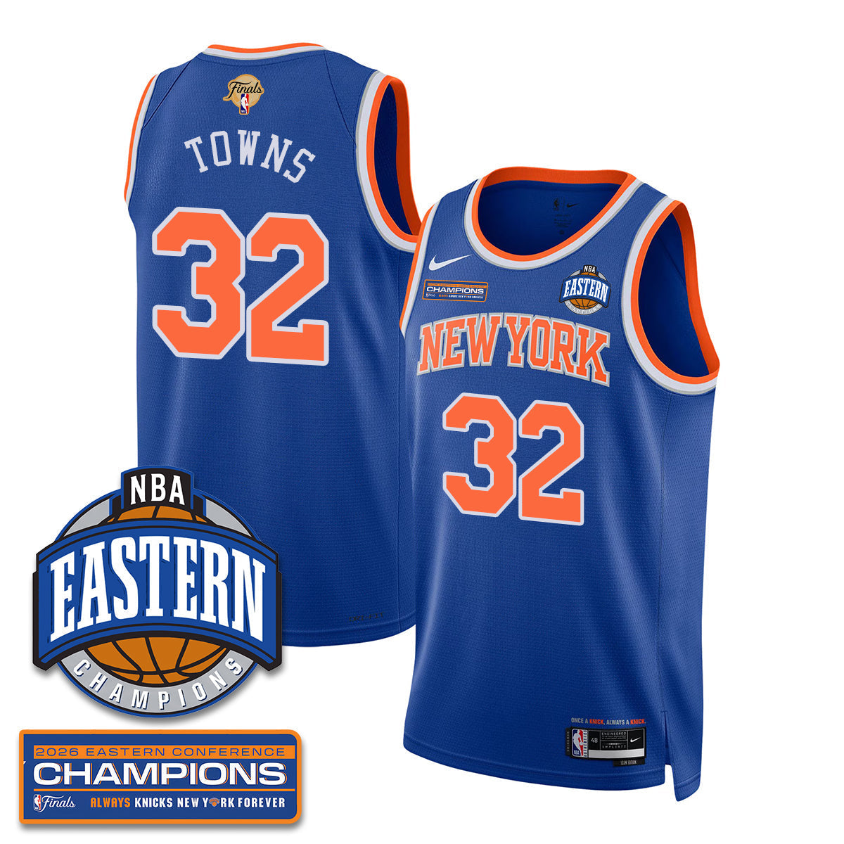 NYK 2026 NBA Eastern Conference Champions Vapor Jersey - Stitched