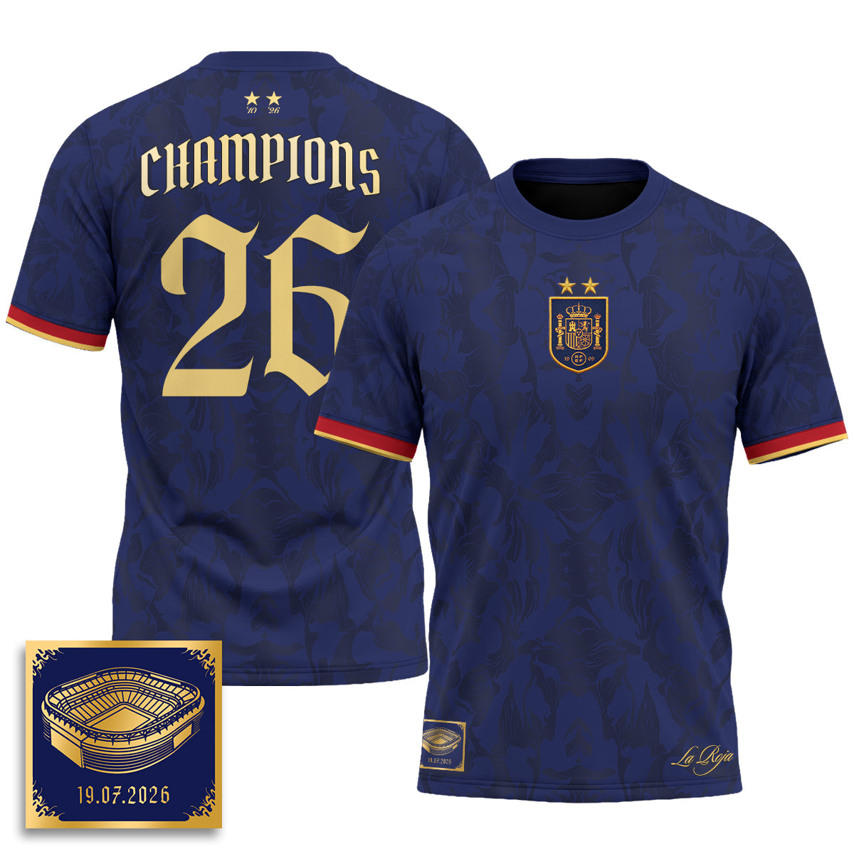 Spain 2026 Soccer Champions Vapor Jersey - Printed