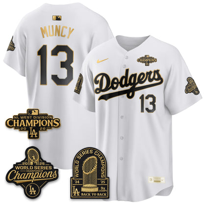 LAD 2026 NL West Champs Gold Vapor Jersey- Stitched