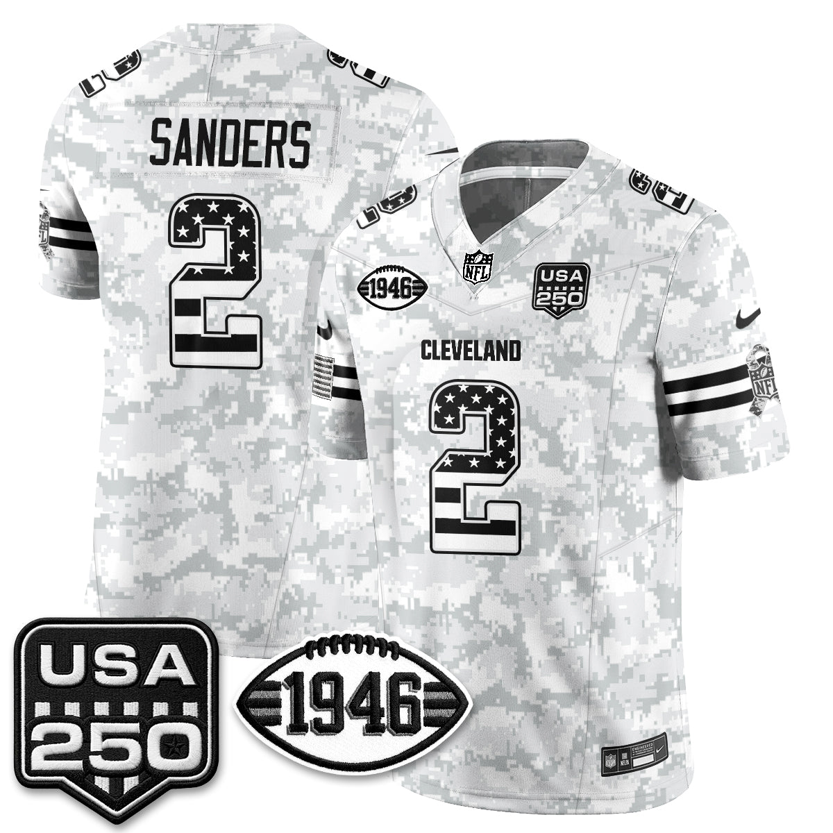 CLE 2026 Salute to Service Vapor Jersey - Stitched