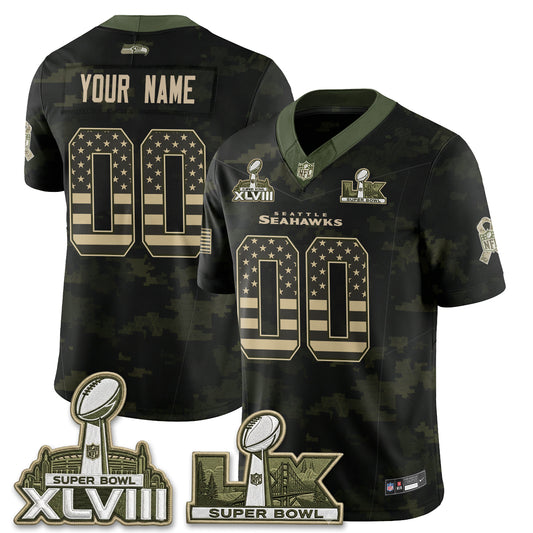 SEA 2026 Salute to Service Edition Custom Vapor Jersey V2- Stitched