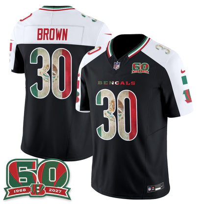 Cincinnati Bengals Mexico Edition Vapor Jersey - Stitched