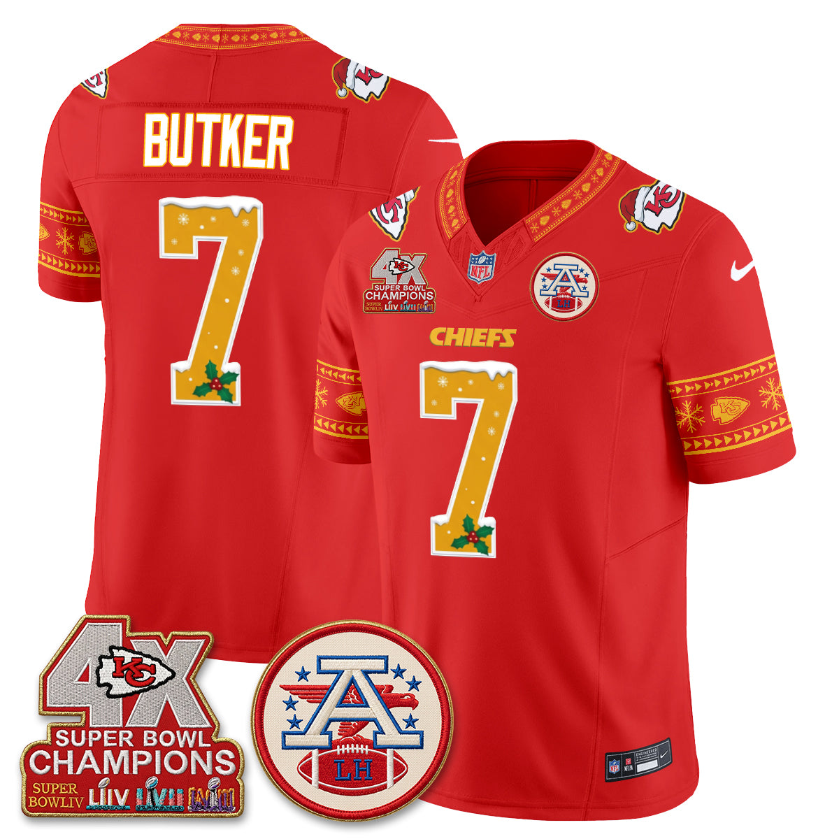 KC Xmas Edition Vapor Jersey - Stitched