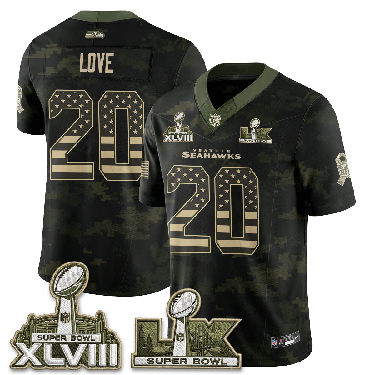 SEA 2026 Salute to Service Edition Vapor Jersey V2- Stitched