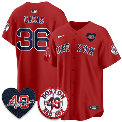 BOS Tim Wakefield Memorial Patch Vaper Premier Limited Jersey - Stitched