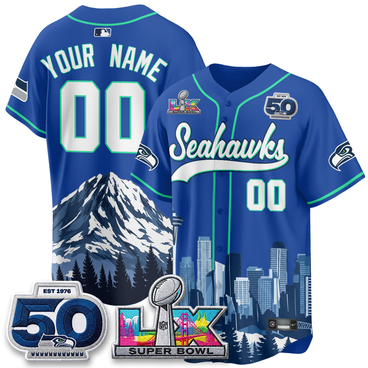SEA City Edition Vapor Baseball Custom Jersey - Stitch