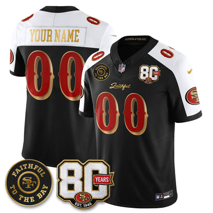 SF “Rivalries” Vapor Limited Custom Jersey - Faithful To The Bay Patch - Stitched
