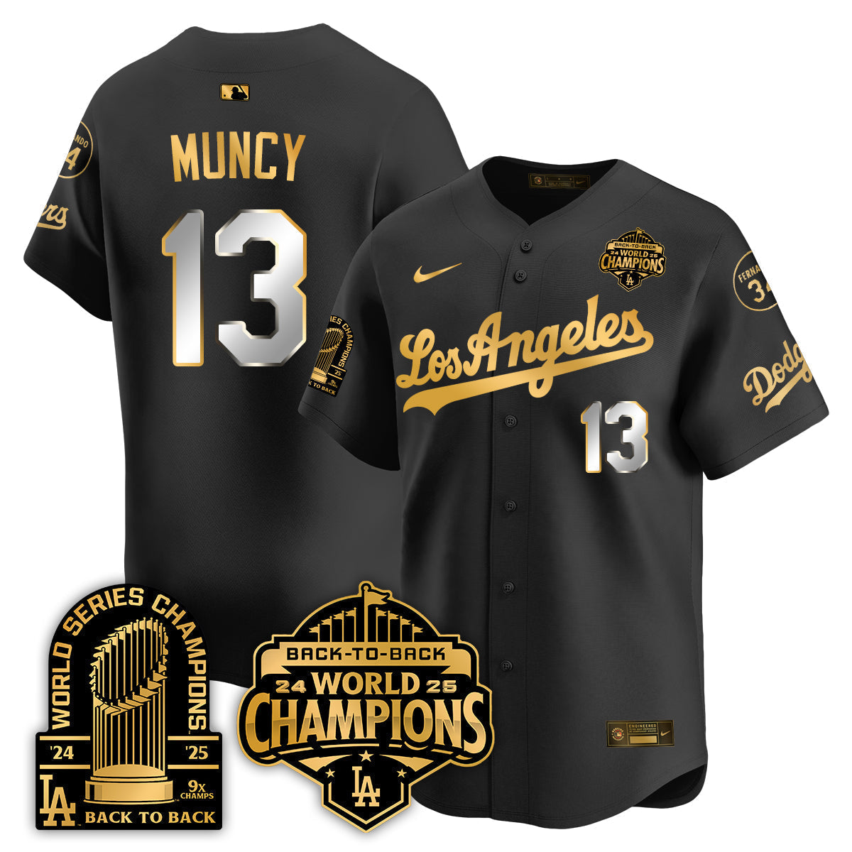 LAD Alternate Vapor Limited Jersey - 9x Champs - Stitched