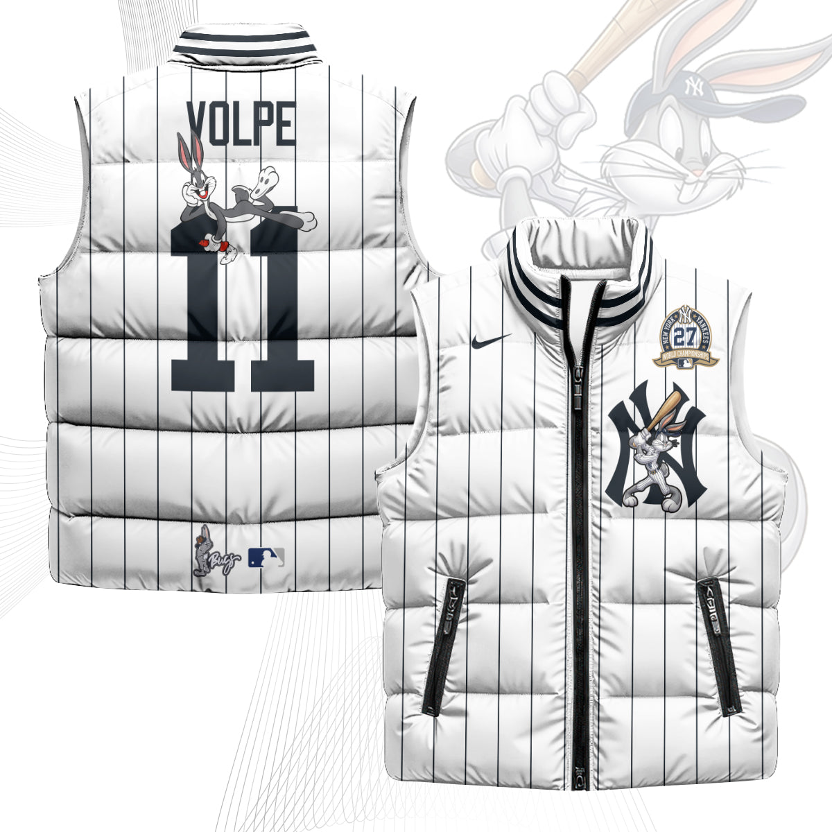 NYY Edition Unisex Puffer Vest - Printed