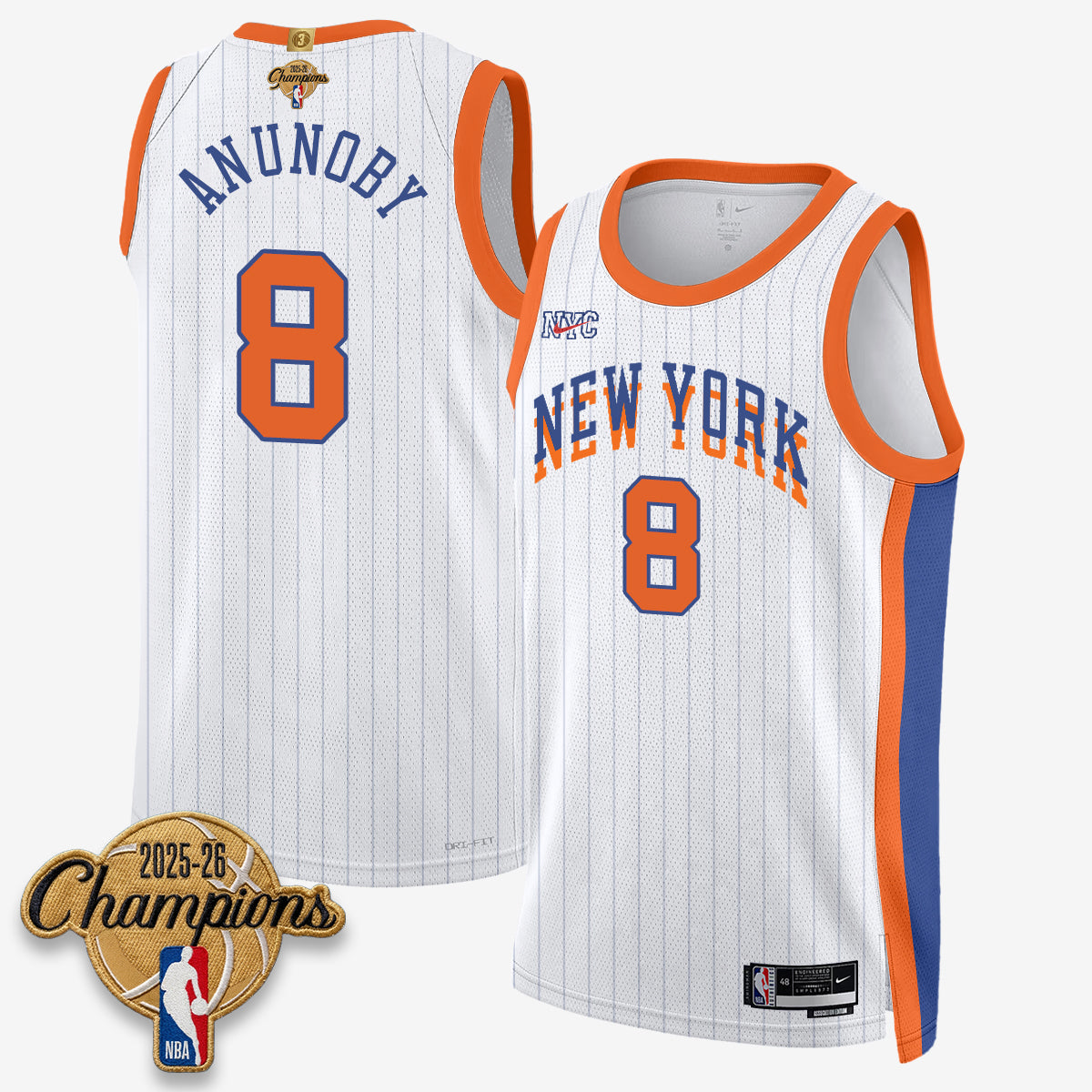 NYK 2026 Basketball Champions Vapor Jersey V2- Stitched
