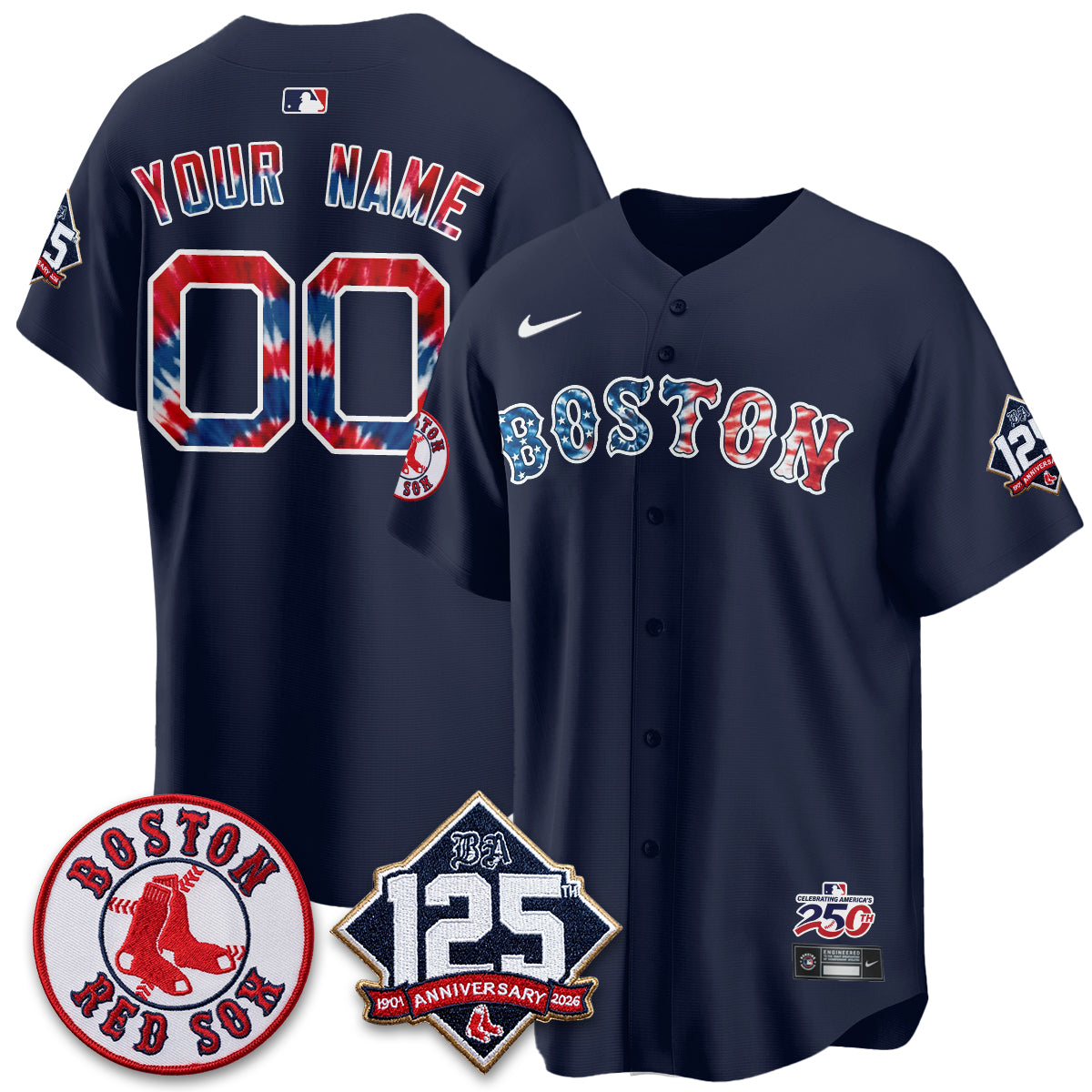 BOS Americana 2026 Vapor Limited Custom Jersey - Stitched-DTD