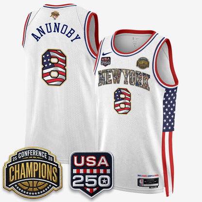 NYK 2026 NBA Eastern Conference Champions x Fourth of July Vapor Jersey - Stitched