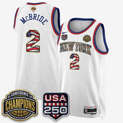 NYK 2026 NBA Eastern Conference Champions x Fourth of July Vapor Jersey - Stitched