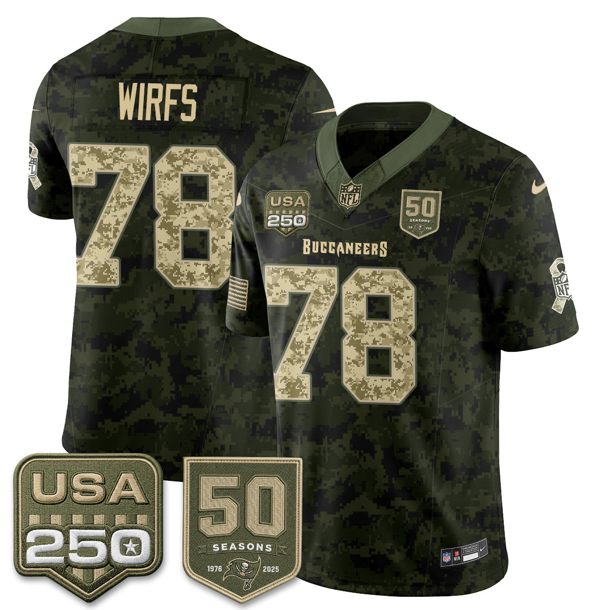 TB 2026 Salute to Service Edition Vapor Jersey - Stitched