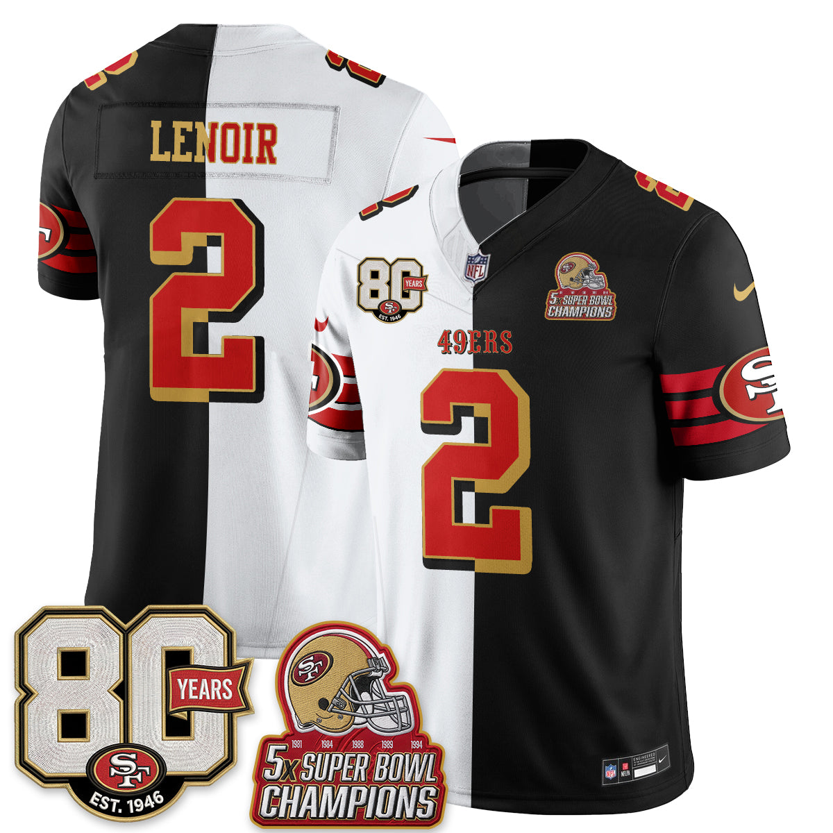 SF Split Style Vapor Jersey - Stitched