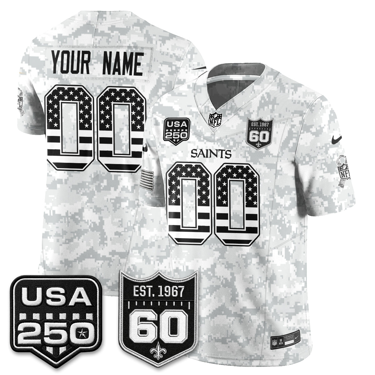 NO 2026 Salute to Service Vapor Custom Jersey - Stitched