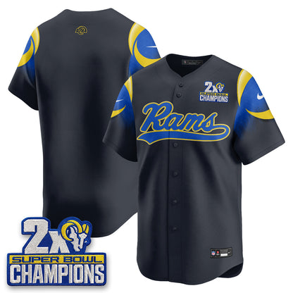 LAR 2X Champs Rivalries Baseball Vapor Jersey - Stitched