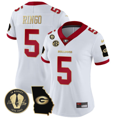 Women's Georgia Bulldogs 2023 Vapor Jersey V3 - Georgia Map - All Stitched