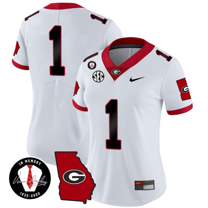 Women's Georgia Bulldogs 2023 Vapor Jersey V3 - Georgia Map - All Stitched