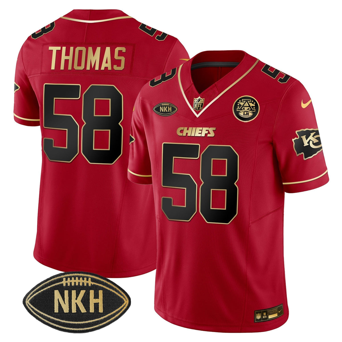 Men's Chiefs NKH Patch 2023 Vapor Limited Jersey - All Stitched
