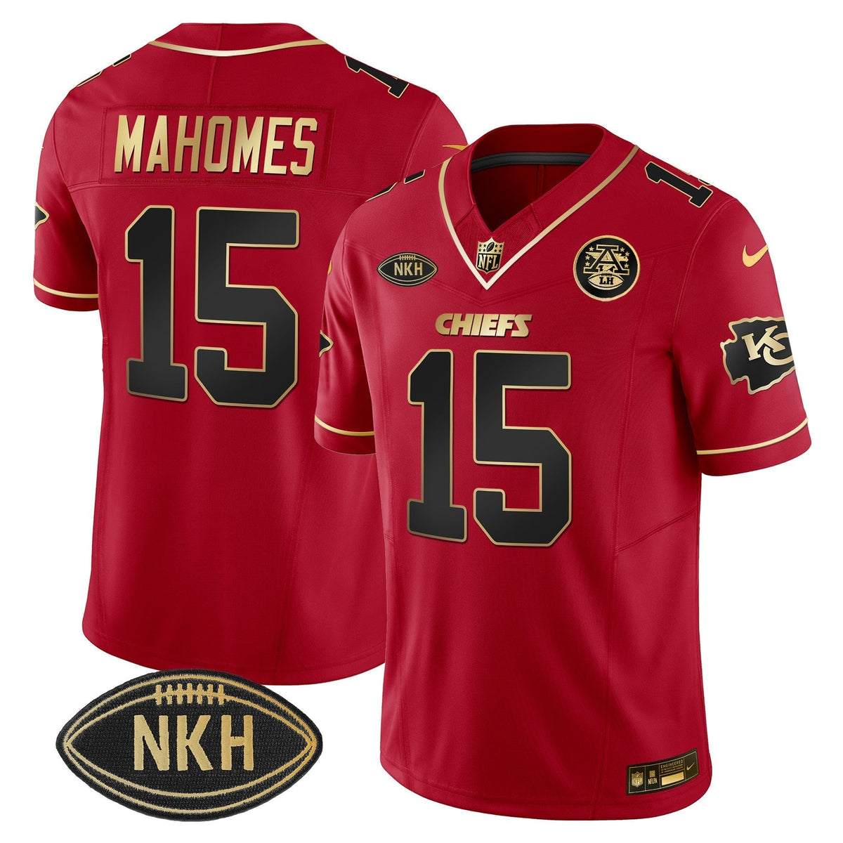 Men's Chiefs NKH Patch 2023 Vapor Limited Jersey - All Stitched