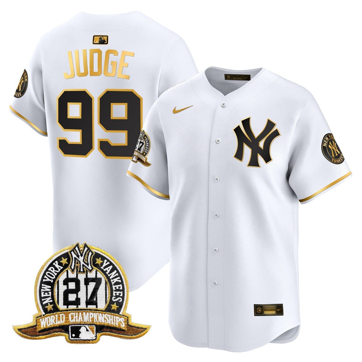 Men's New York Yankees 27 Time Champions Patch Vapor Premier Limited Jersey - All Stitched