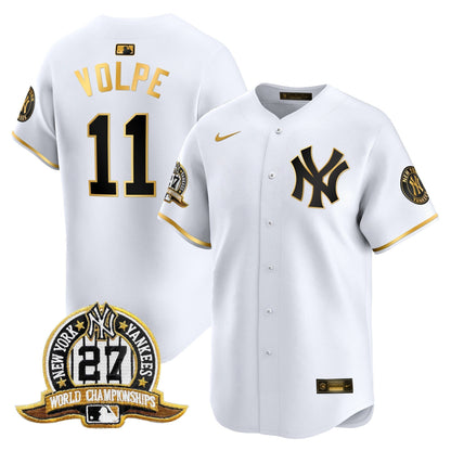 Men's New York Yankees 27 Time Champions Patch Vapor Premier Limited Jersey - All Stitched