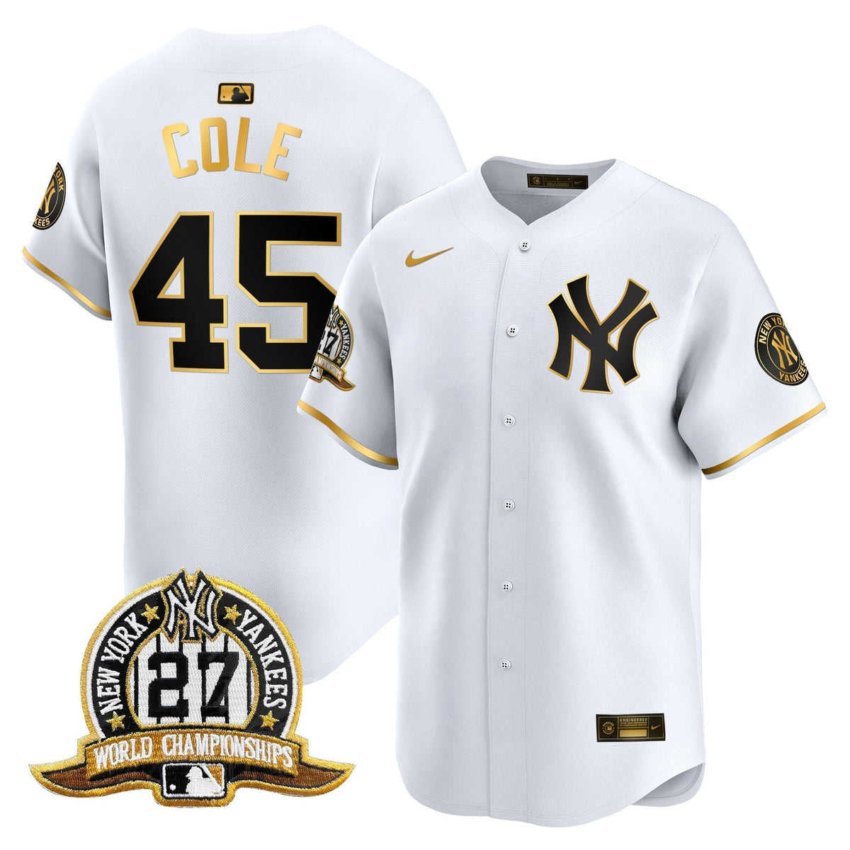 Men's New York Yankees 27 Time Champions Patch Vapor Premier Limited Jersey - All Stitched