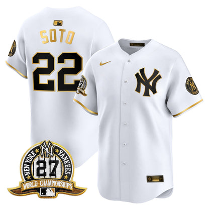 Men's New York Yankees 27 Time Champions Patch Vapor Premier Limited Jersey - All Stitched