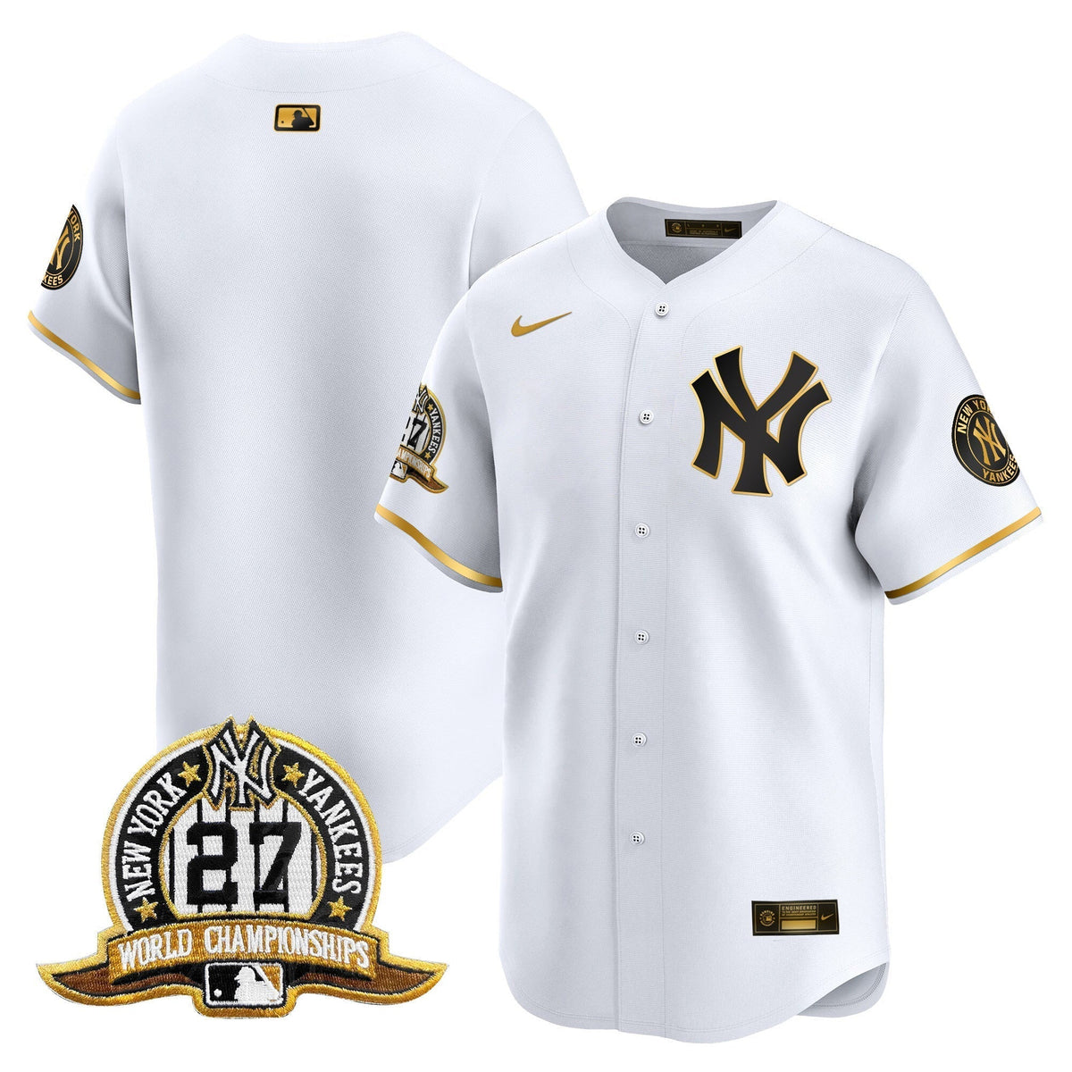 Men's New York Yankees 27 Time Champions Patch Vapor Premier Limited Jersey - All Stitched