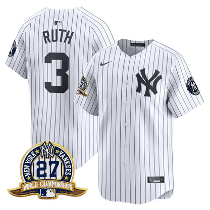 Men's New York Yankees 27 Time Champions Patch Vapor Premier Limited Jersey - All Stitched