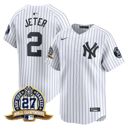 Men's New York Yankees 27 Time Champions Patch Vapor Premier Limited Jersey - All Stitched