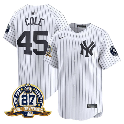 Men's New York Yankees 27 Time Champions Patch Vapor Premier Limited Jersey - All Stitched
