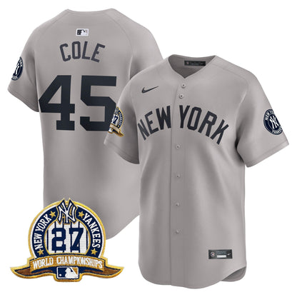 Men's New York Yankees 27 Time Champions Patch Vapor Premier Limited Jersey - All Stitched