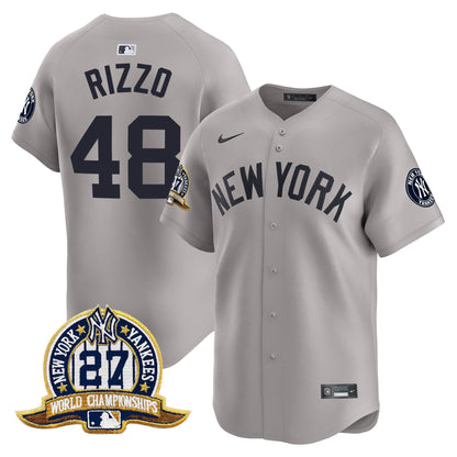 Men's New York Yankees 27 Time Champions Patch Vapor Premier Limited Jersey - All Stitched