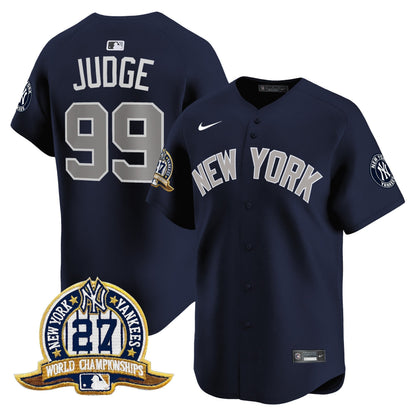 Men's New York Yankees 27 Time Champions Patch Vapor Premier Limited Jersey - All Stitched