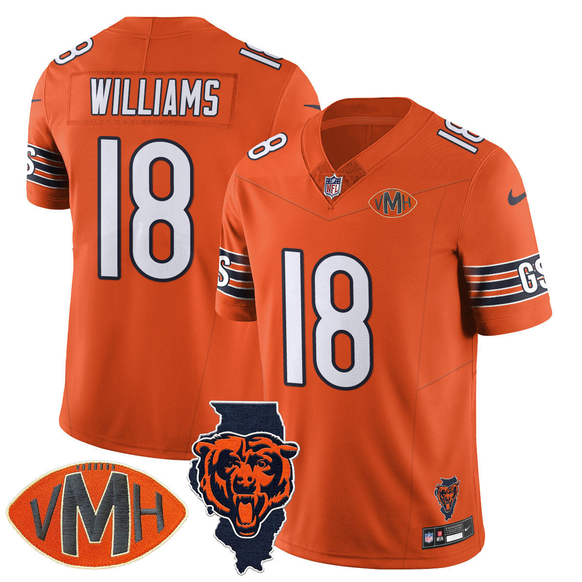 CHI Honor Virginia Halas McCaskey Jersey - Stitched