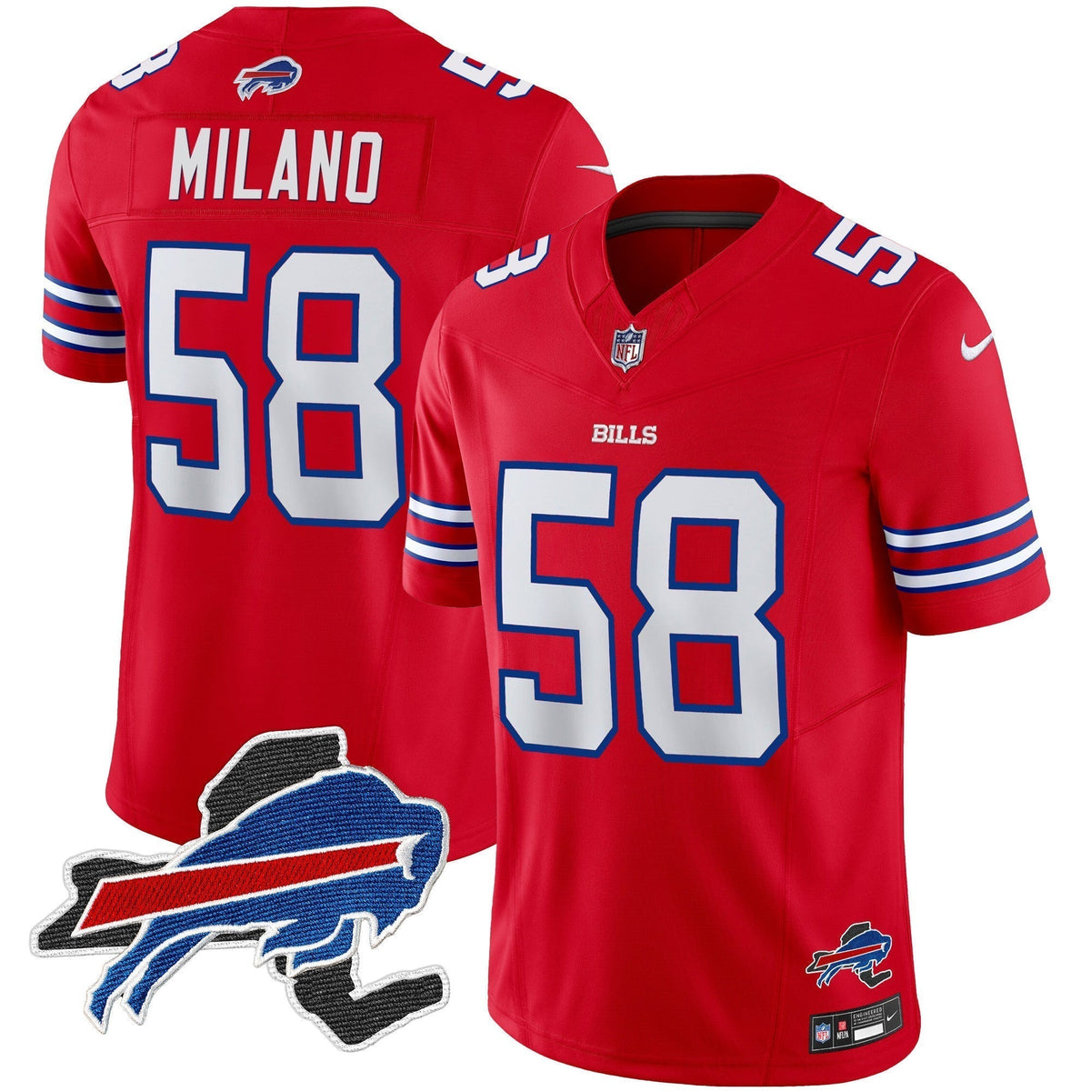 Men's Bills New York Patch Vapor Limited Jersey - All Stitched
