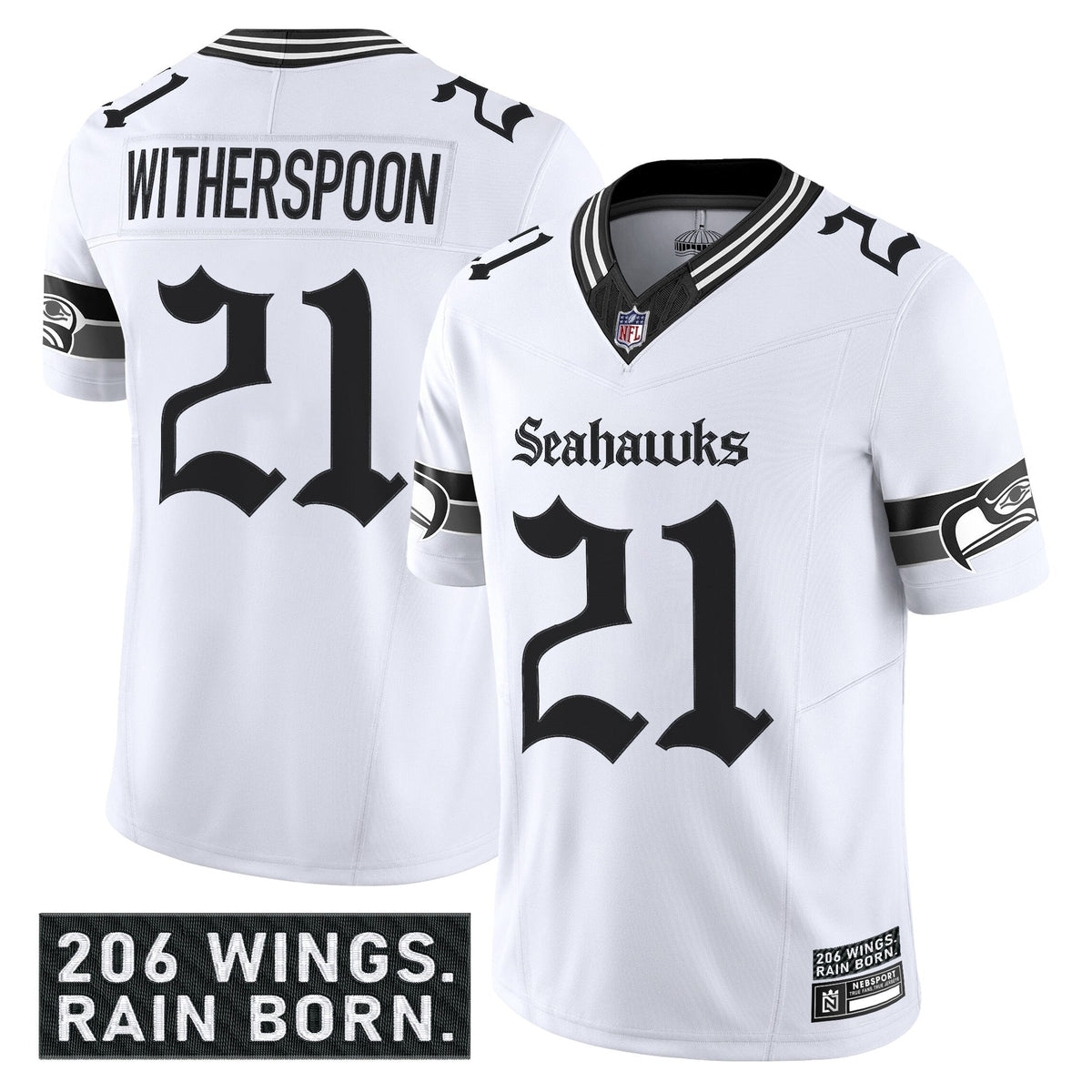 Men's Seattle Seahawks 'Gothic Rain City Shadows Edition' Vapor Limited Jersey - All Stitched