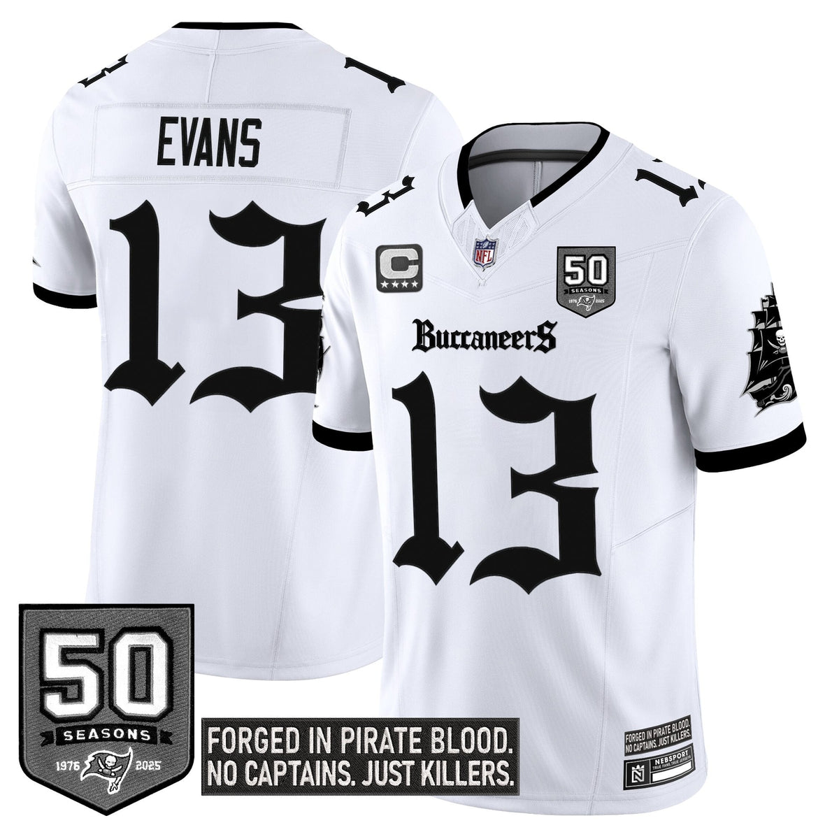Men's Tampa Bay Buccaneers 'Gothic Pirate Shadows Edition' Limited Jersey - All Stitched