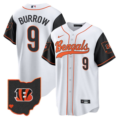 Men's Bengals Ohio Patch Baseball Jersey - All Stitched