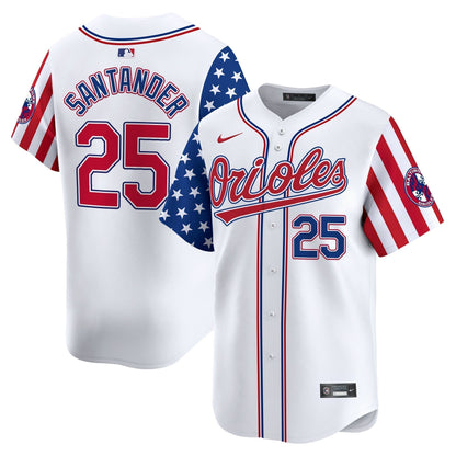Men's Baltimore Orioles 2025 Independence Day Vapor Premier Limited Jersey - All Stitched