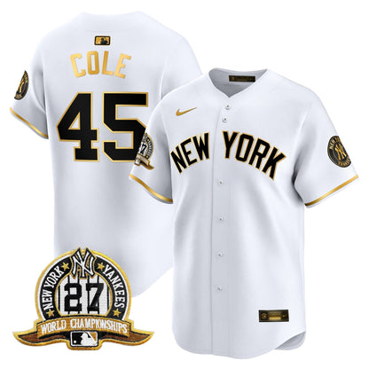 Men's New York Yankees 27 Time Champions Patch Vapor Premier Limited Jersey V2 - All Stitched