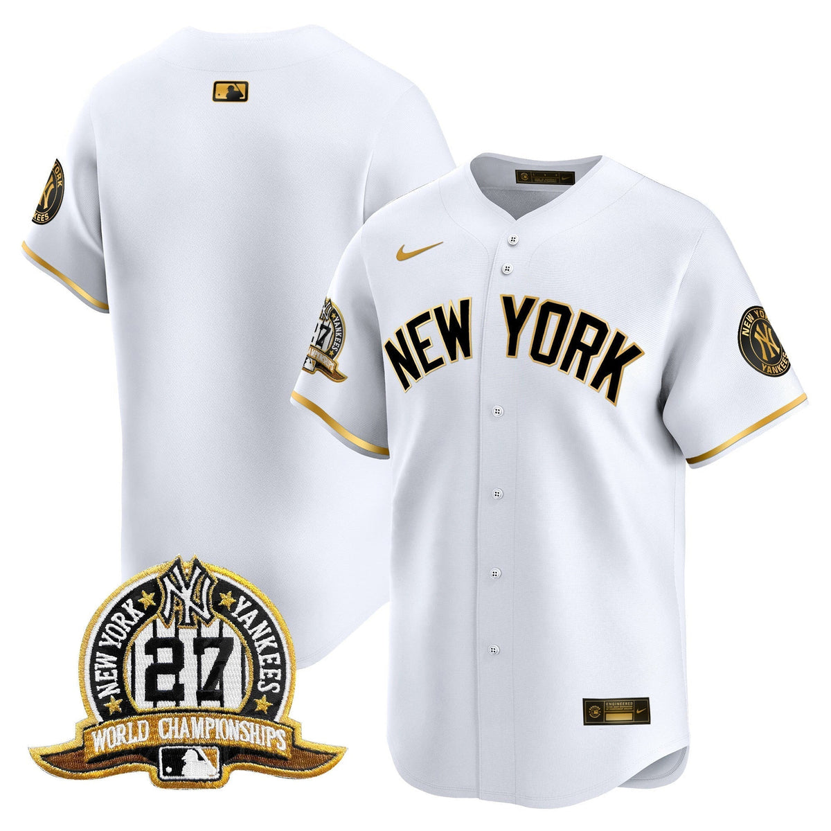 Men's New York Yankees 27 Time Champions Patch Vapor Premier Limited Jersey V2 - All Stitched