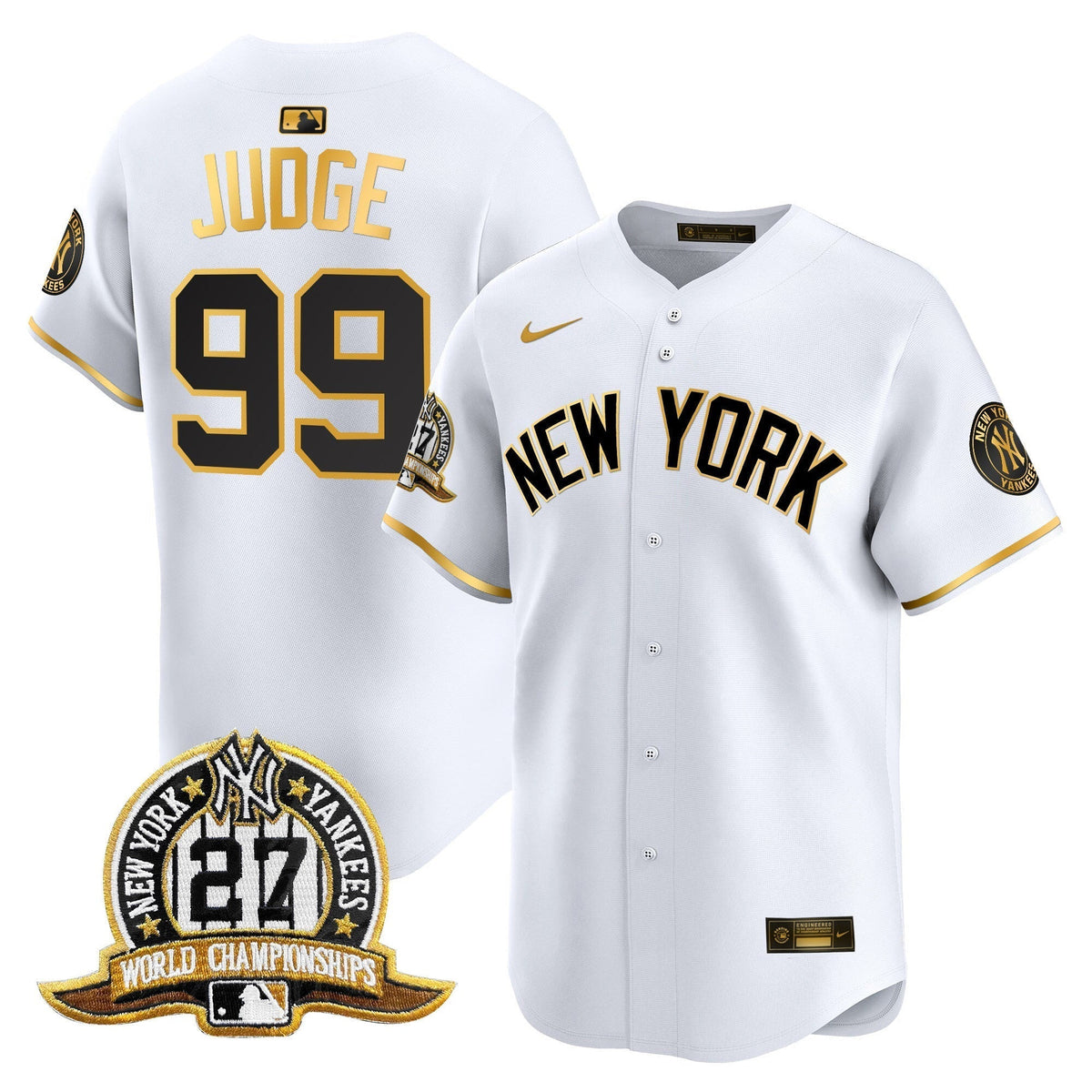 Men's New York Yankees 27 Time Champions Patch Vapor Premier Limited Jersey V2 - All Stitched