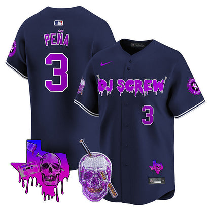 Men's Astros DJ Screw Vapor Premier Limited Jersey - All Stitched